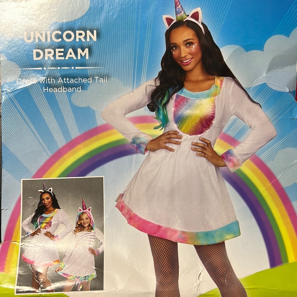 Unicorn Dream Halloween Costume - Woman Adult (4-6)